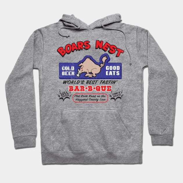 The Boars Nest Dukes of Hazzard Worn Hoodie by Alema Art